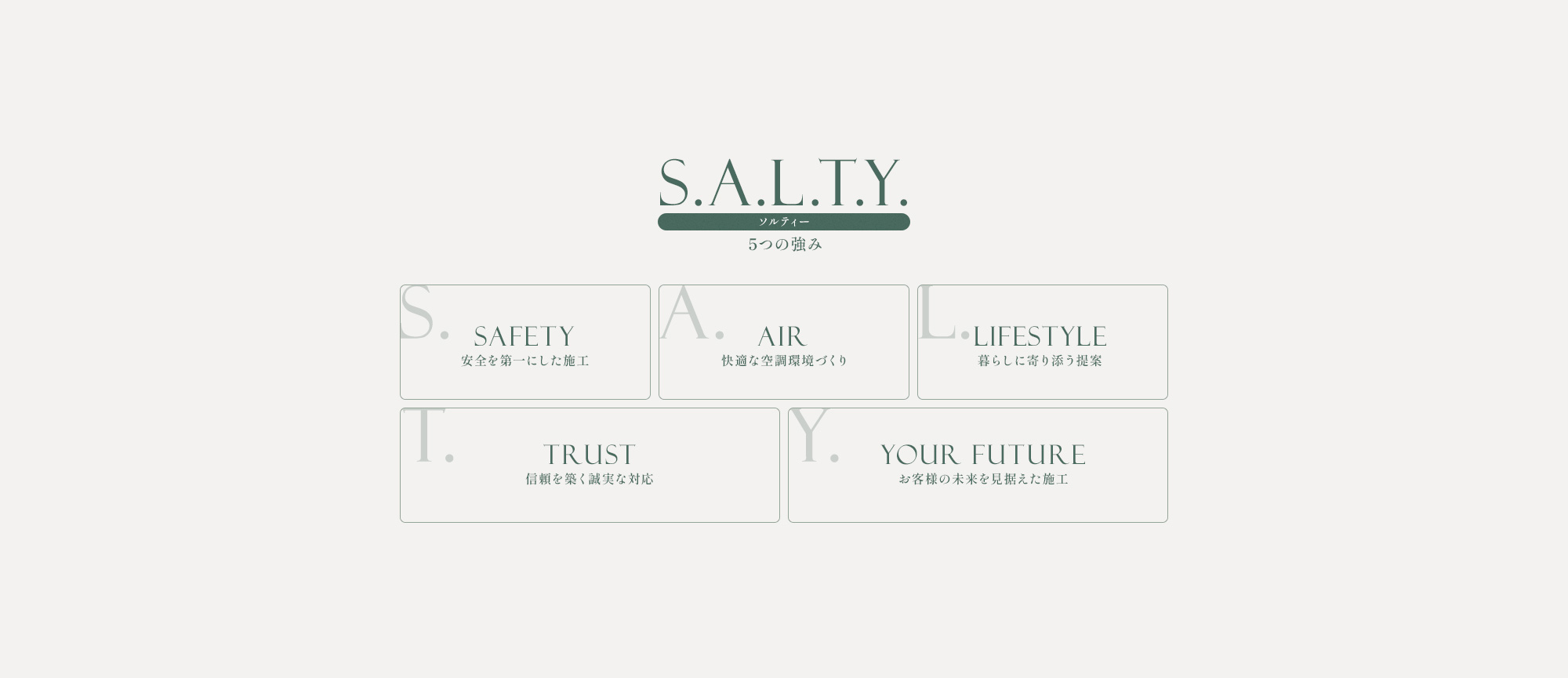 S.A.L.T.Y. — 5つの強み